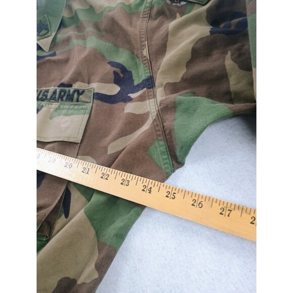 US ARMY Military Woodland Camo Coat BDU Large Long 8415-01-084-1644 patches *** - Picture 8 of 11